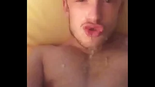 Twink cum in his face
